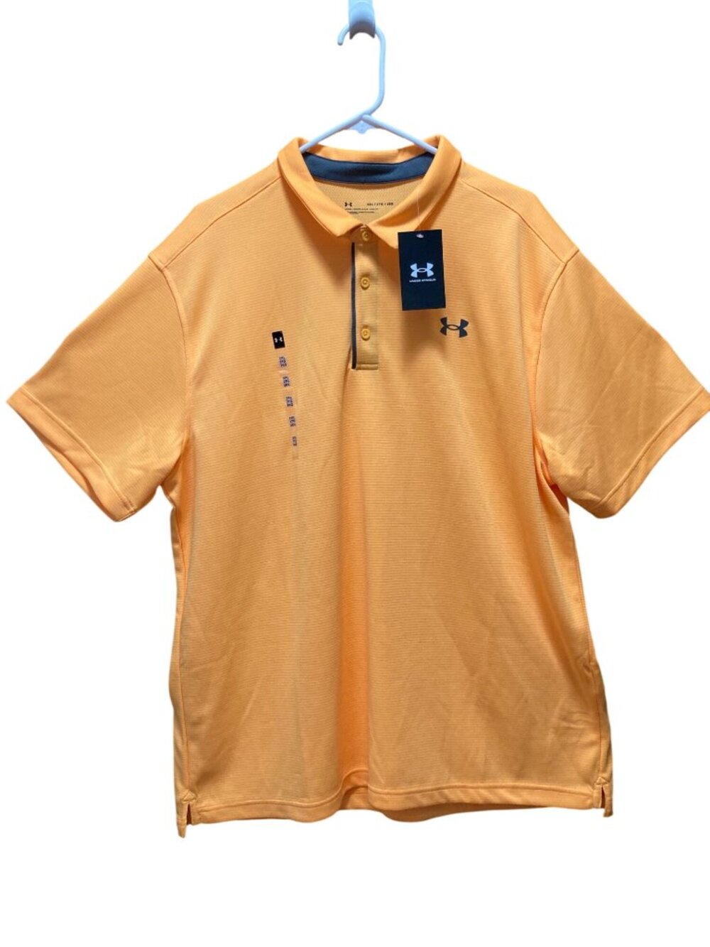 Under Armour Men's Tech Golf Polo Short Sleeve Loose Fit Orange 2XL NEW